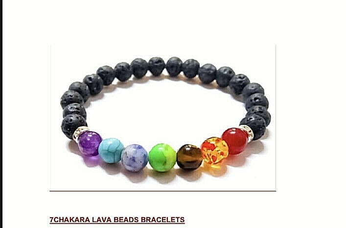 7CHAKARA LAVA BEADS BRACELETS