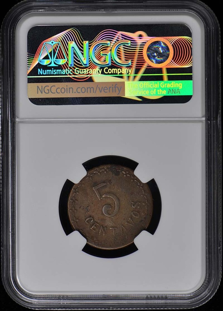 1914 MEXICO DURANGO 5C NGC XF45BN