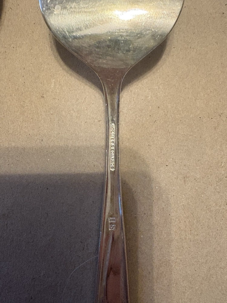 Silverware Holmes & Edwards Deepsilver Serving Spoon And Meat Fork Silverplate