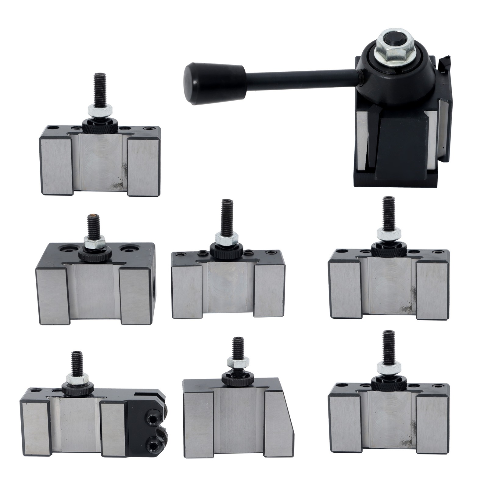 OXA 250-000 Quick Change Tool Post Holder Set Mini Lathe Up to 8" 8Pcs