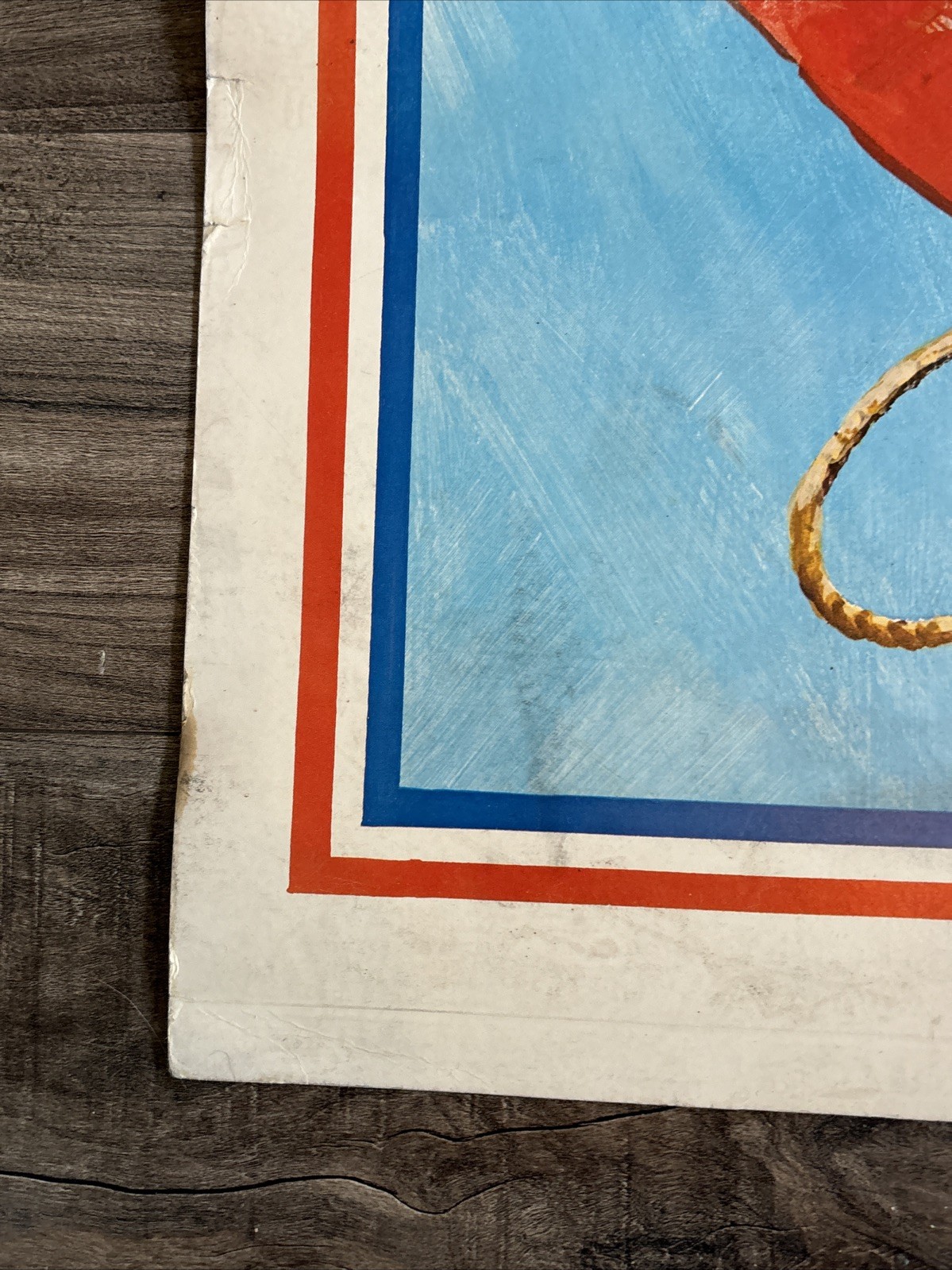 Vintage 1970s RARE 38" x 25" RODEO DAYS Bull Riding Cowboy Poster Kraft READ HTF