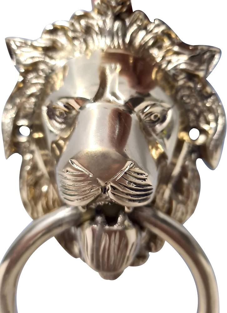 Vintage Brass Lion Door Knocker Handle Pull Home Decor