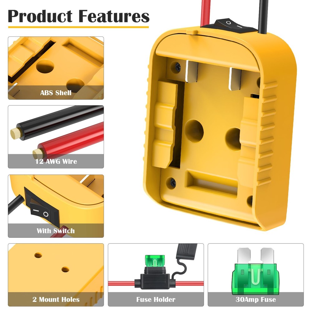 Power Wheels Adapter for Dewalt 20V Battery 1-Pack