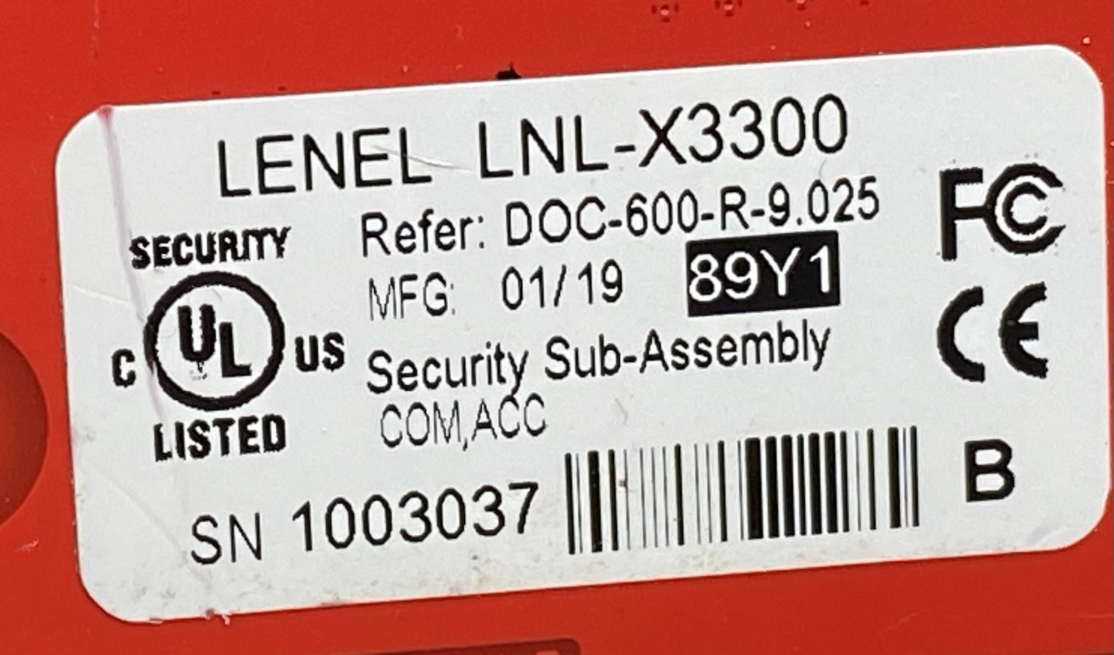 LENEL LNL-X3300 With LNL--1300 Lot Read!