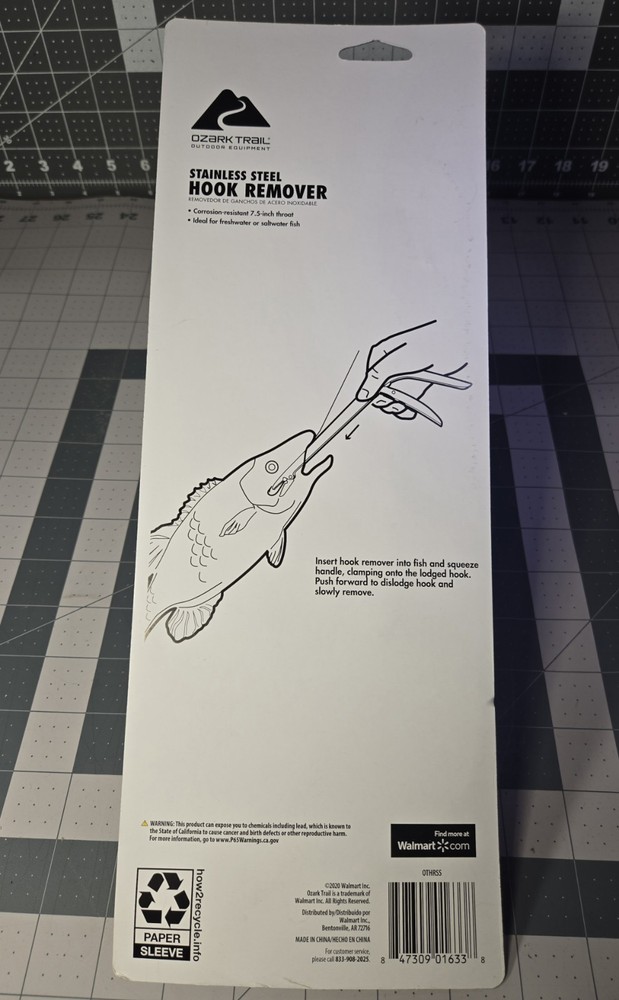 Ozark Trail Stainless Steel 7.5” Hook Remover