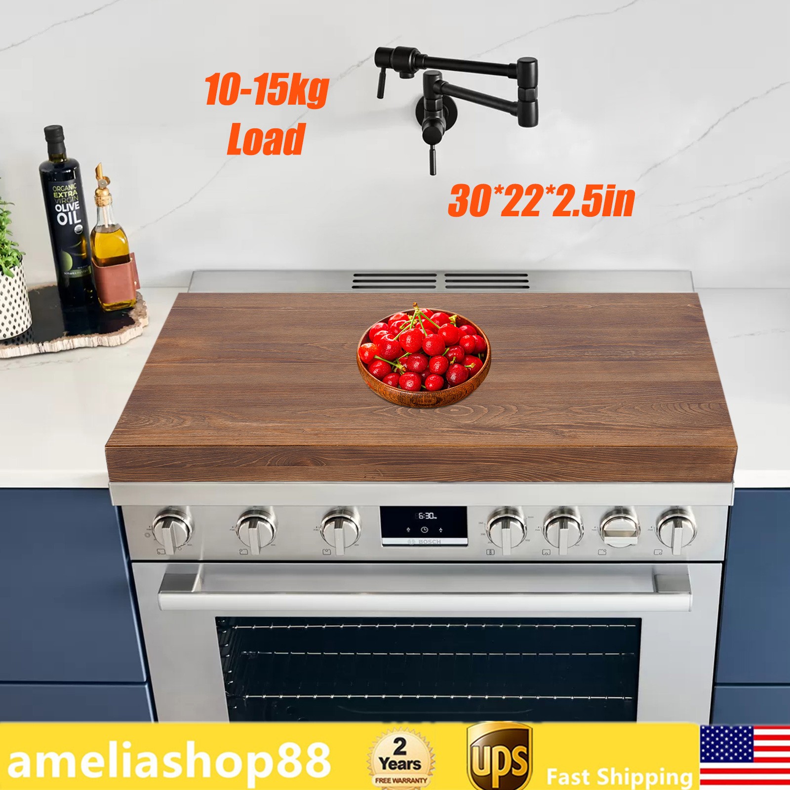 Wood Stove Top Cover Noodle Board Stove Cover for Gas Stove and Electric Stove