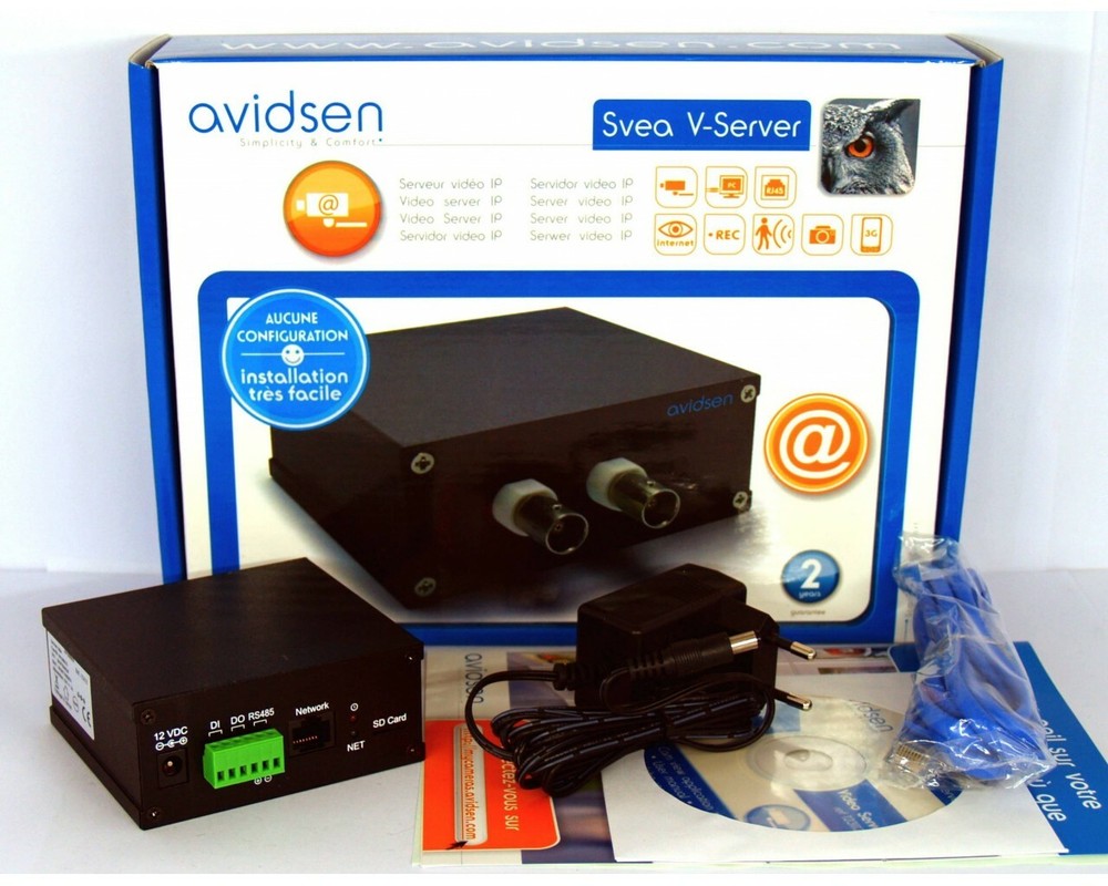 Avidsen Svea Video Server - Transforms A Camera Into An IP CAMERA With SD DVR