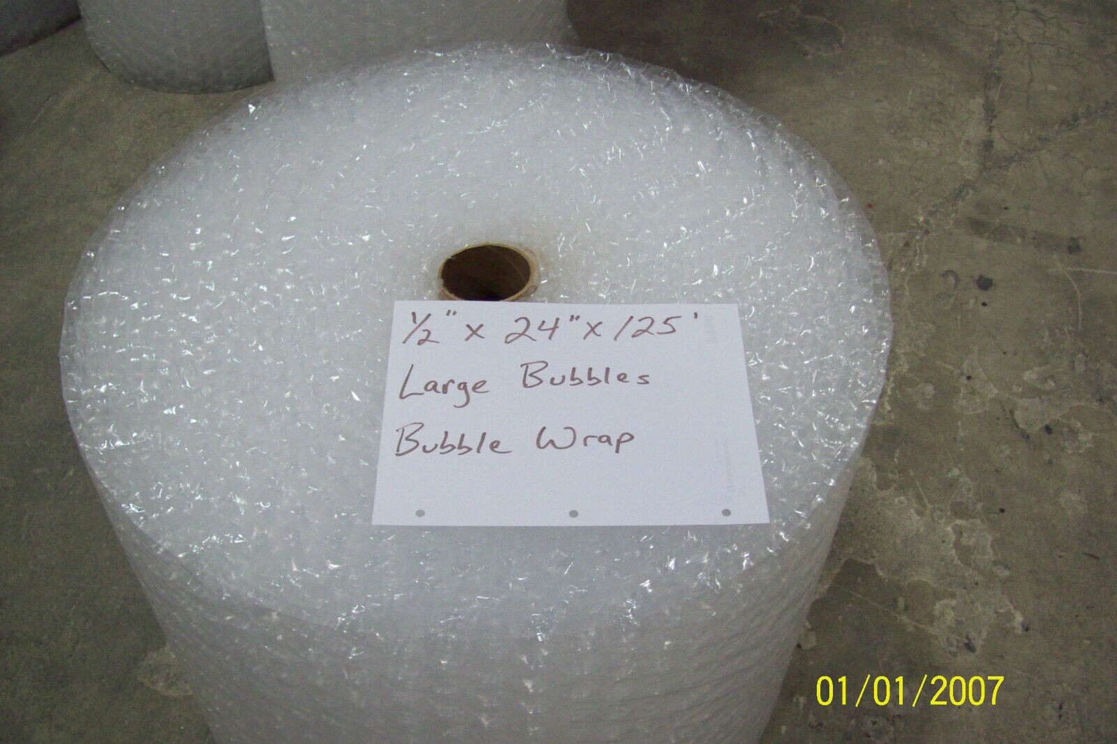 1/2" Large Bubble Cushioning Padding Roll 125' x 24" Wide Perf 12" 125 FT