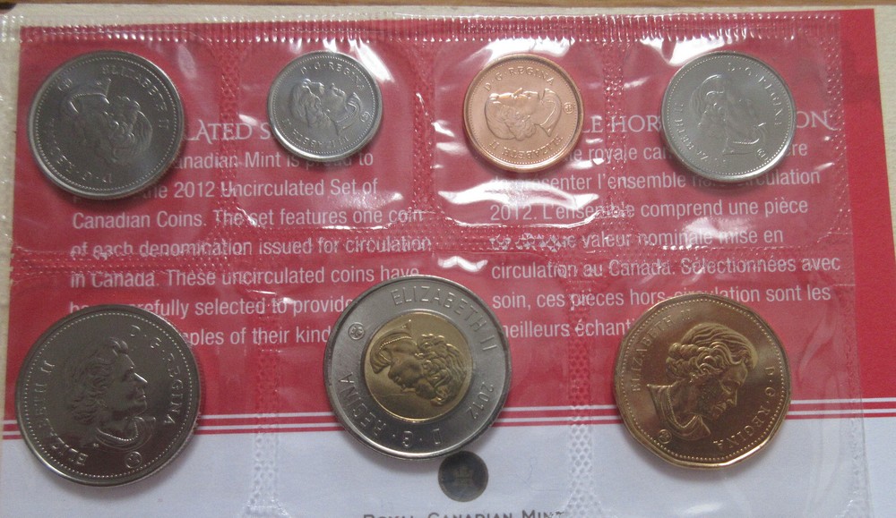 2012 Canada PL Set. Original Mint Packing. UNC Coins (RJ)