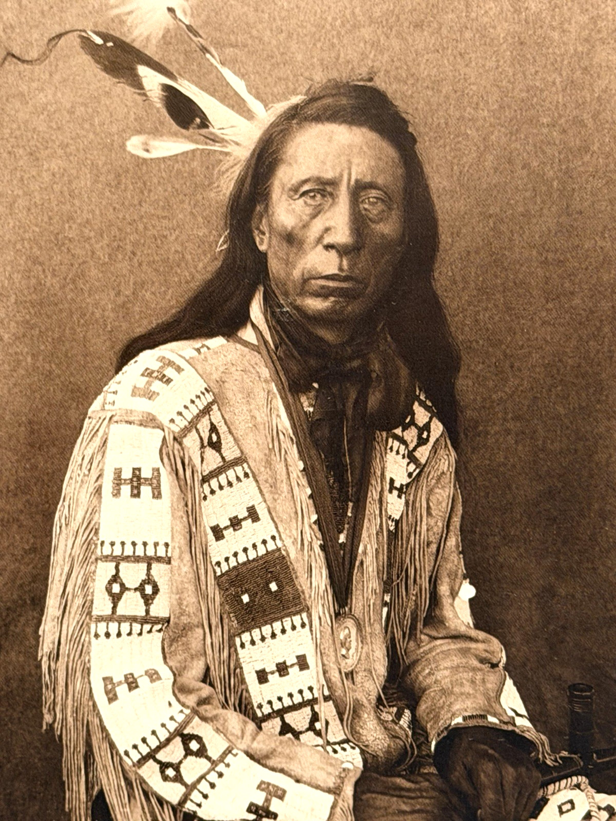 Vintage Native American Indian Portrait of Jack Red Cloud Chief of Oglala Sioux