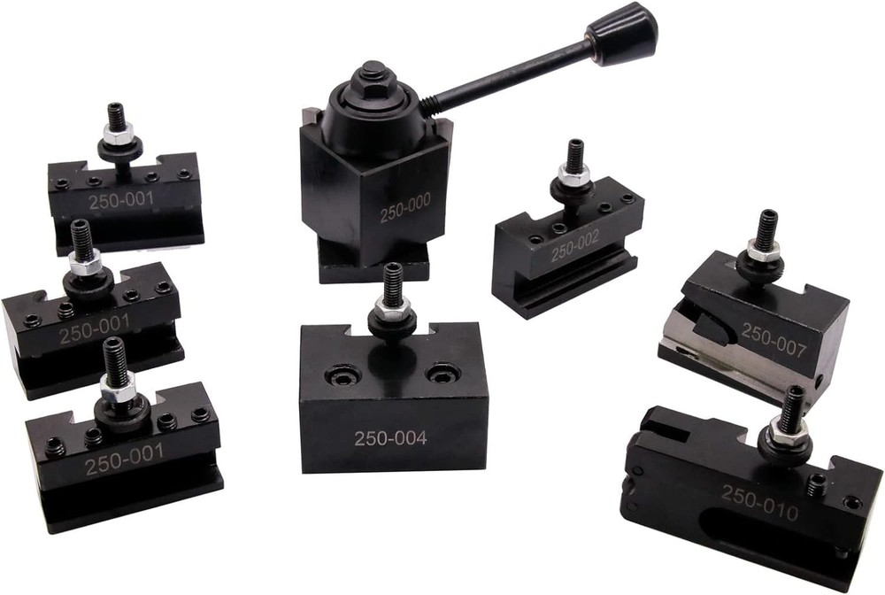 8Pcs OXA Wedge Quick Change Tool Post 250-000 Set Plus 2 extra 250-001 Lathe ...