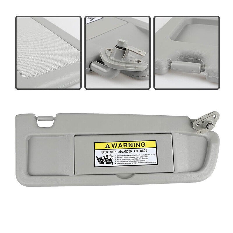 Pair Driver & Passenger Side Light Gray Sun Visor For 2006-2011 Honda Civic