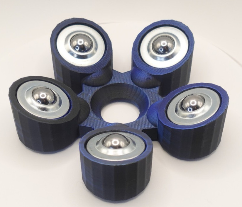 Bowling Ball Spinner Cup - Black And Blue