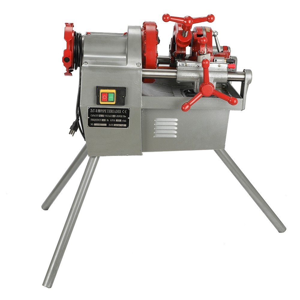Electric Pipe Threader Machine 1/2"-2" Pipes with Quick Opening Die Head