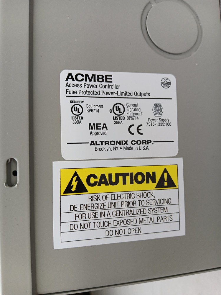 Altronix ACM8E 8 Output Access Power Controller w/ Fire Alarm Interface