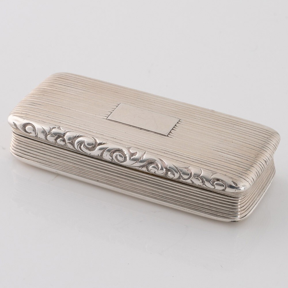 Nathaniel Mills Silver Snuff Box Birmingham 1828