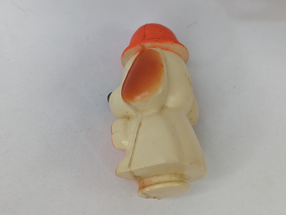Plastic Dog Figure Topper Orange Hat Tie 3 Inch