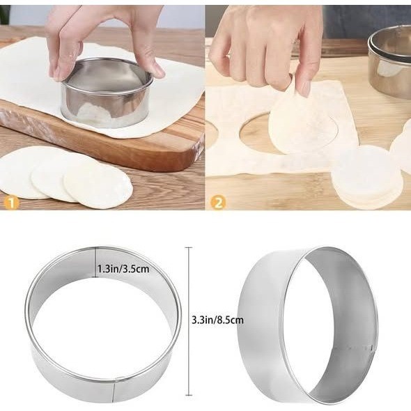 Automatic Dumpling Maker Kitchen Tool Set Stainless Steel Cutters Dough Press