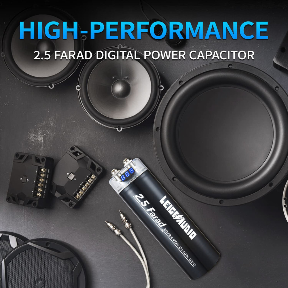 2.5 Farad Digital Power Capacitor for Car Audio System, Performance Car Audio Ca