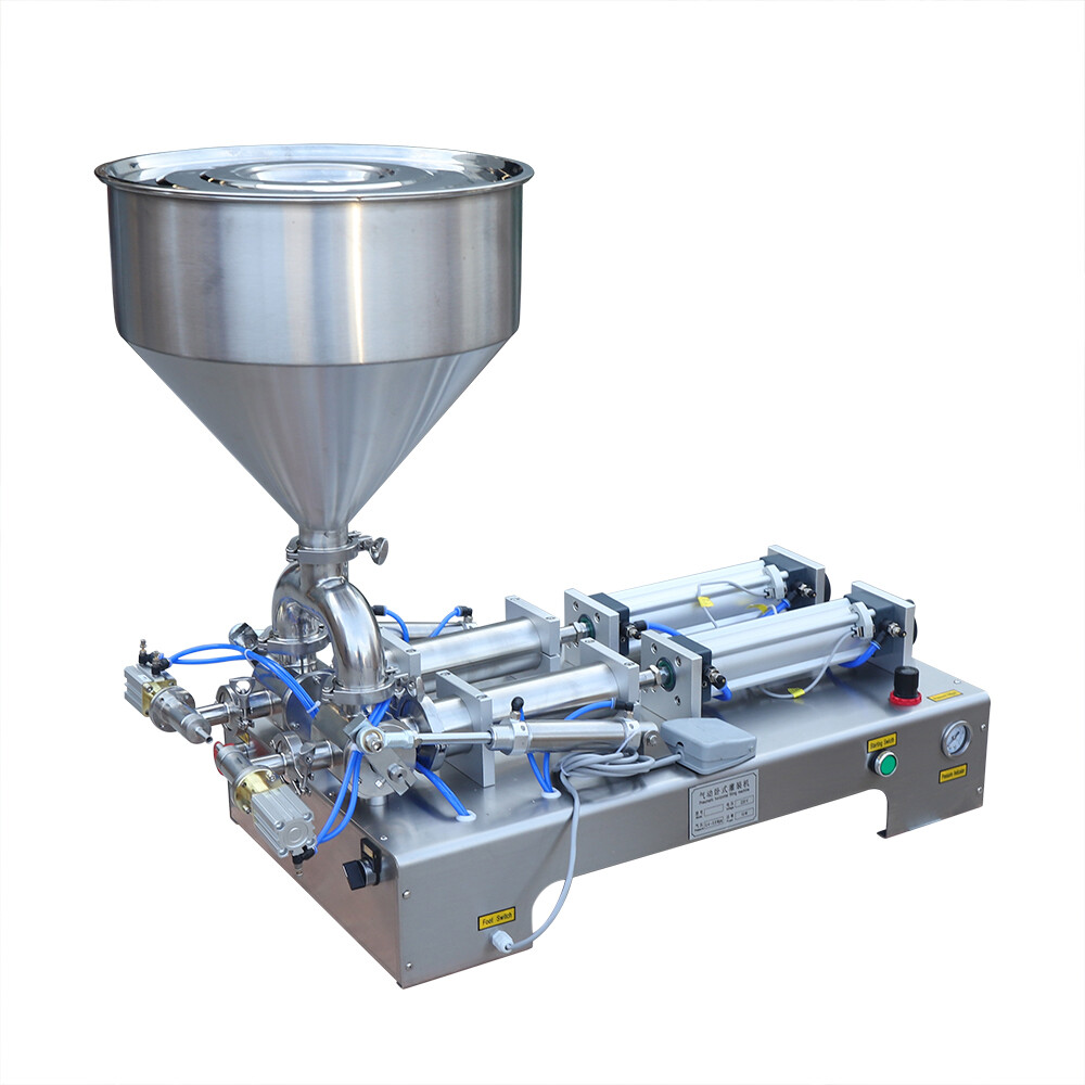 Double Head Liquid Paste Filling Machine Horizontal Pneumatic 50-500ml