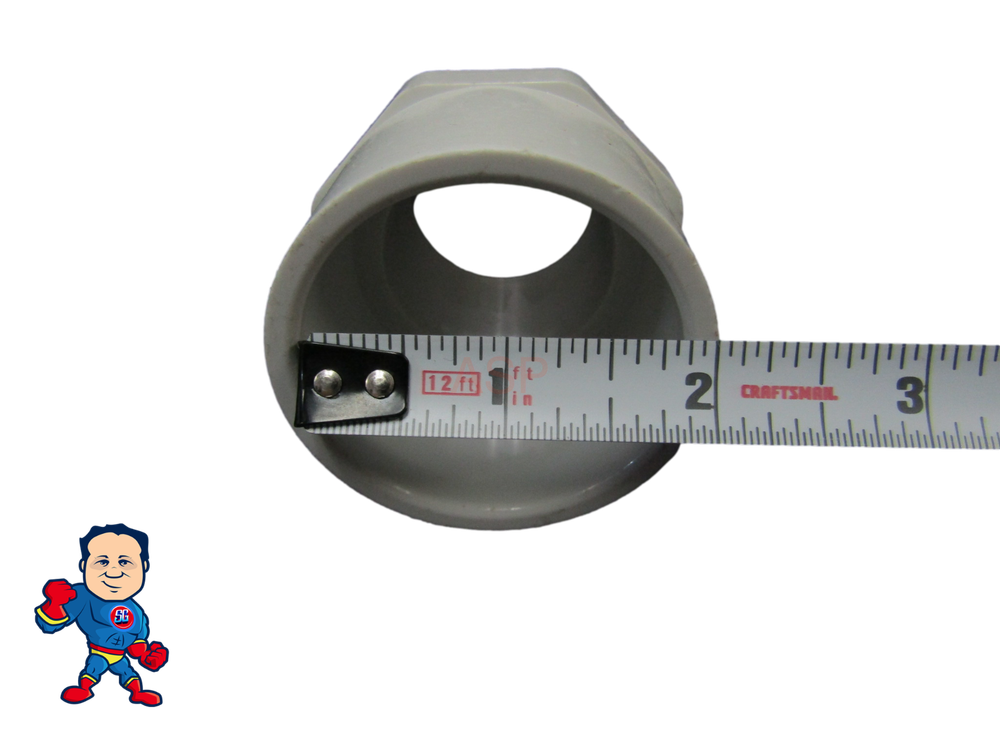 Adapter Fitting, 1 1/2" Slip x 1 1/2" Male Pipe Thread Pool Pump Fitting