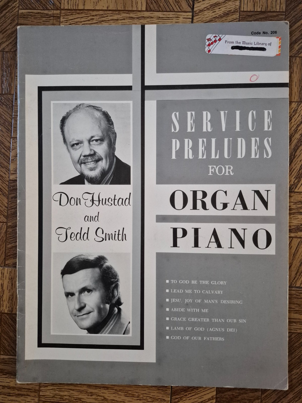 2 SERVICE PRELUDES FOR ORGAN AND PIANO songbooks arr. Don Hustad/Tedd Smith 1964