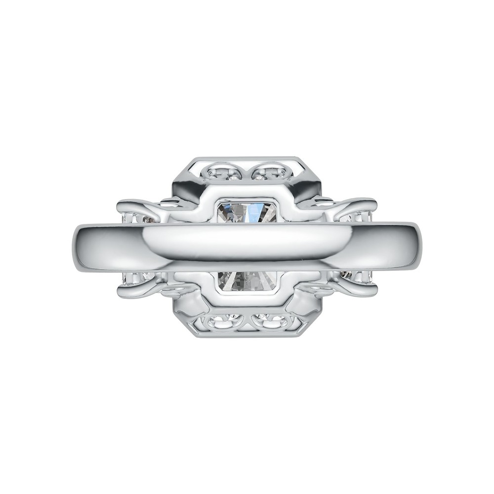Sterling Silver Semi Mount Ring Setting Emerald OCT 8X6mm OCT 6X4mm