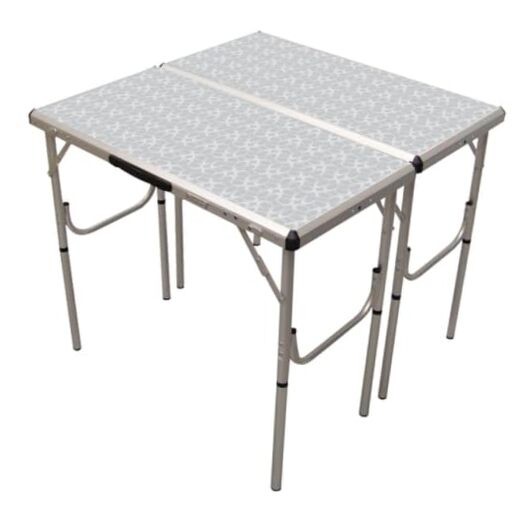 4-in-1 Outdoor Folding Table, Lightweight Camping Table with 3 Adjustable