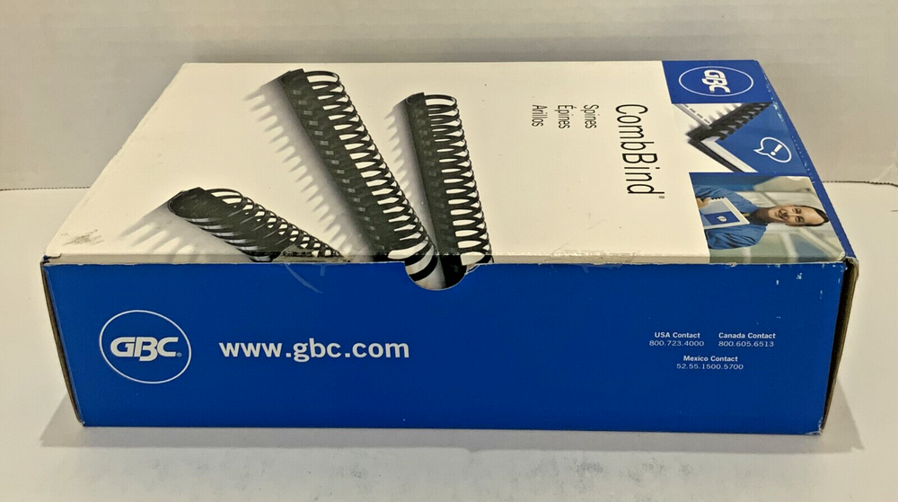 CombBind 9/16" Box of 100 Black Spines (4000080G)