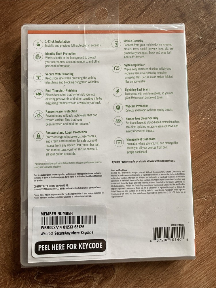 Webroot SecureAnywhere Internet Security 3-Devices Mac Windows PC Android iOS