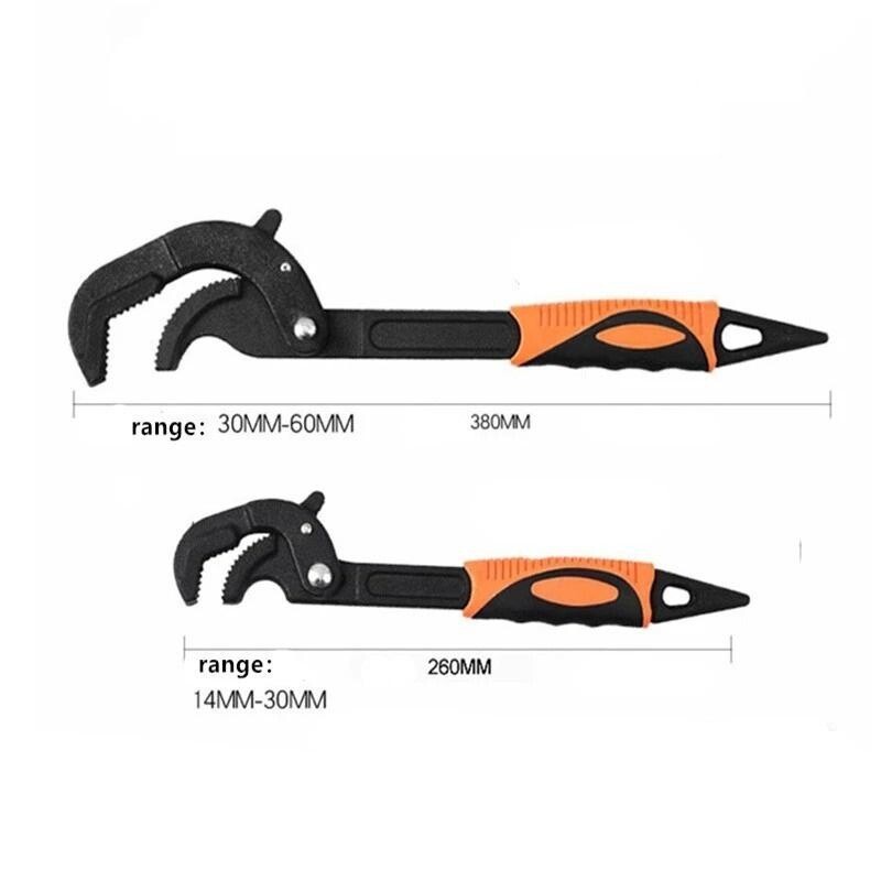 2 Pcs Multi-function Universal Wrench Set Self Adjusting, Power Grip for Autos