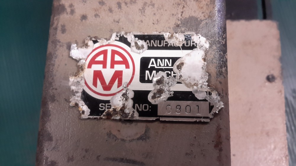 Ann Arbor Machine Company Spindle Serial Number 0801