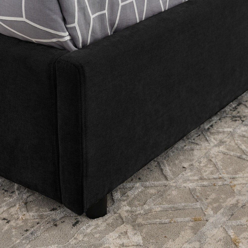 Queen/King Size Upholstered Platform Bed Frame w/ Hydraulic Storage System