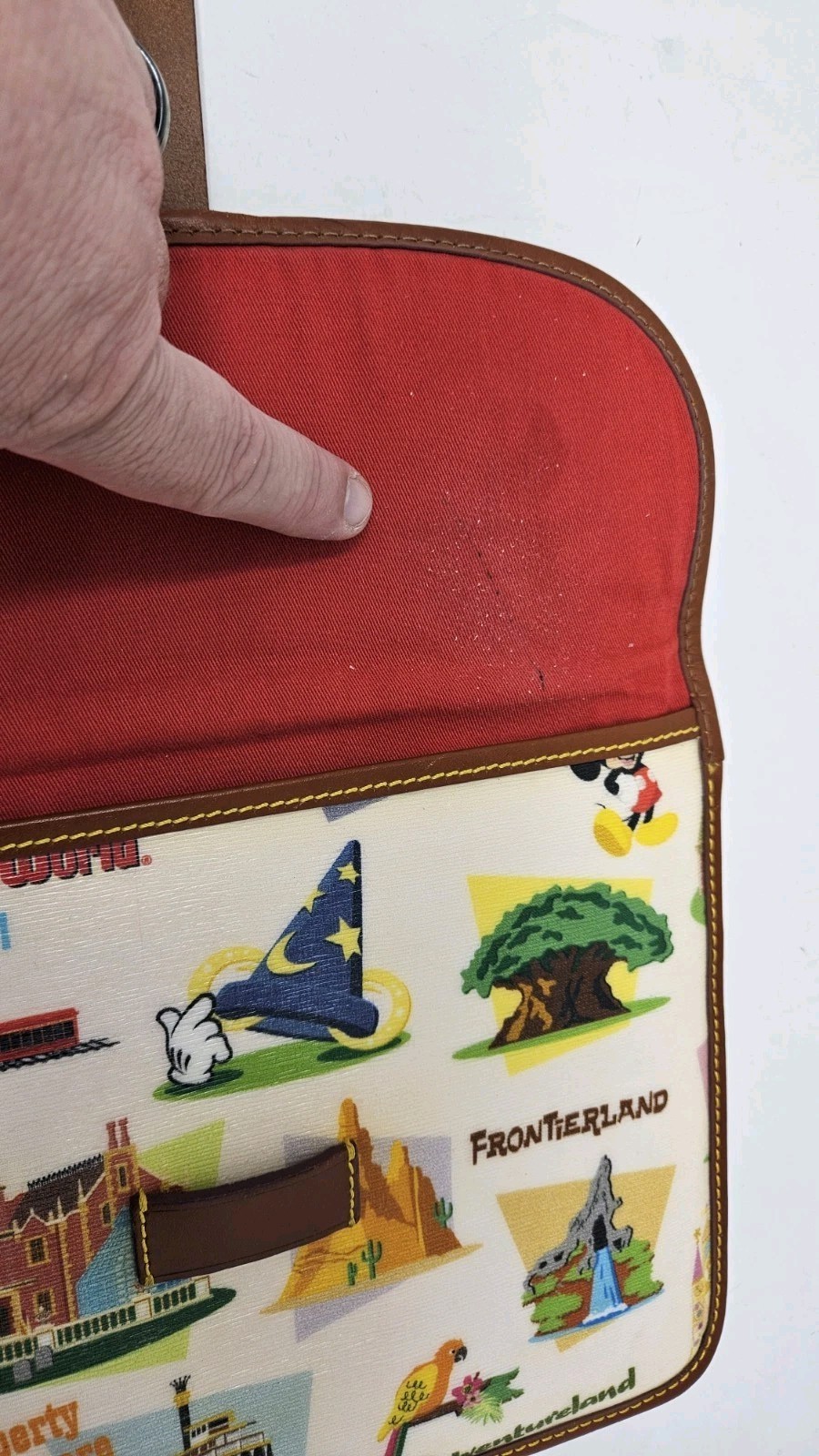 Dooney & Bourke DISNEY WORLD Retro iPad Tablet Case Leather Traveling Carrying