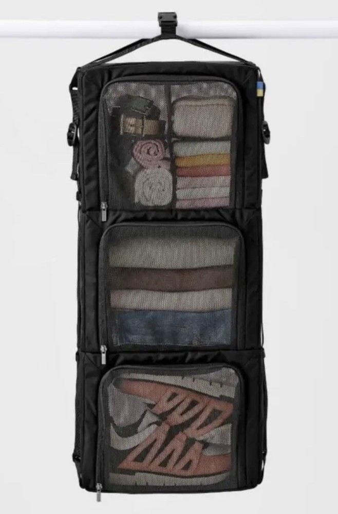 Packing Cube Shelf Black - Open Story️: Solid Travel Luggage Accessory