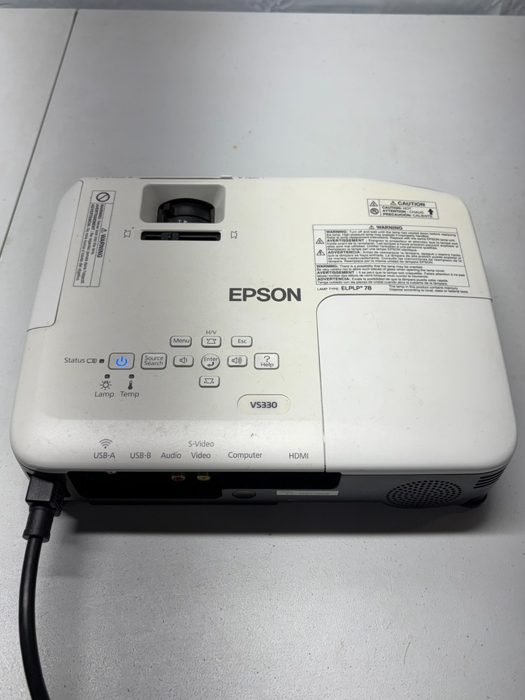 EPSON VS330 H555A LCD Projector NO REMOTE NO LAMP