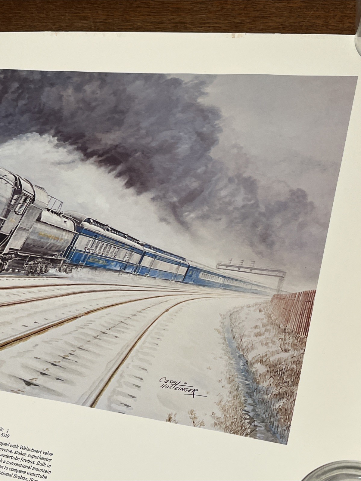 B&O Baltimore & Ohio Railroad R.R. T-1 Mountain Poster Print 25" x 18"