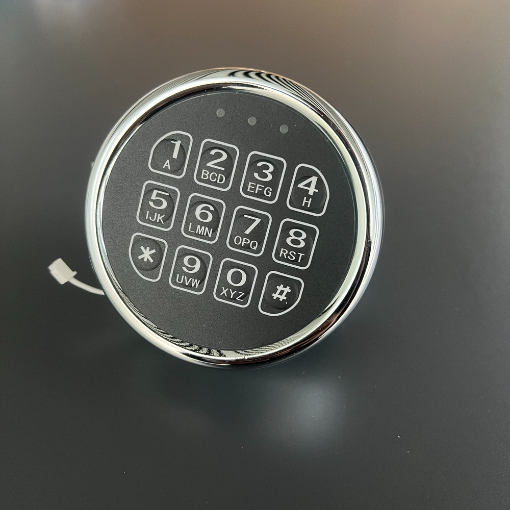 Gun Safe Lock Replacement,Chrome Keypad Electronic Safe Lock with Solenoid Lock