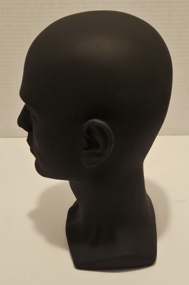 Durable Plastic Mannequin Head Black New