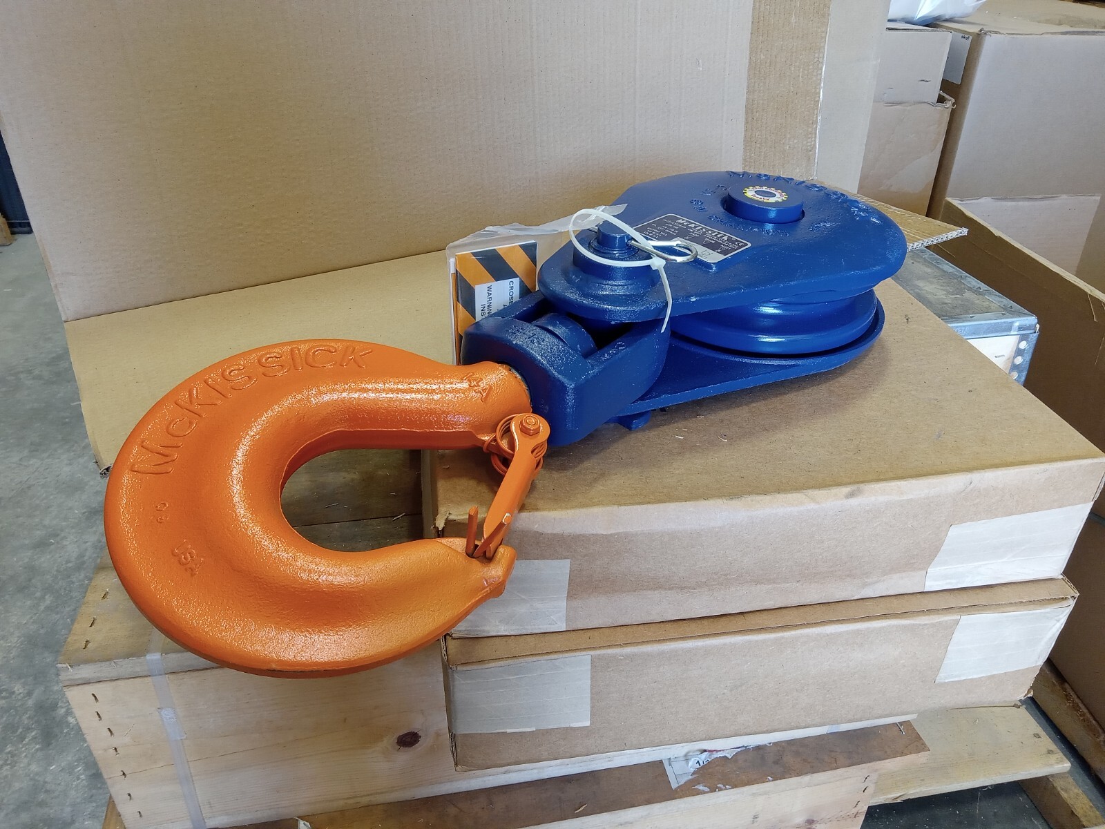 McKissick N420 8" Champion 15 Ton BLOCK & TACKLE Crosby hook block 3/4"-7/8"