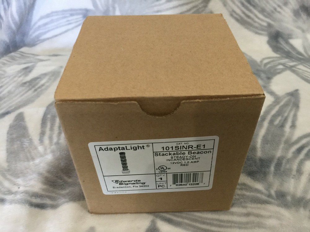 Edwards Signaling 101SINR-E1 12V DC Incandescent Stacklight, Red NEW