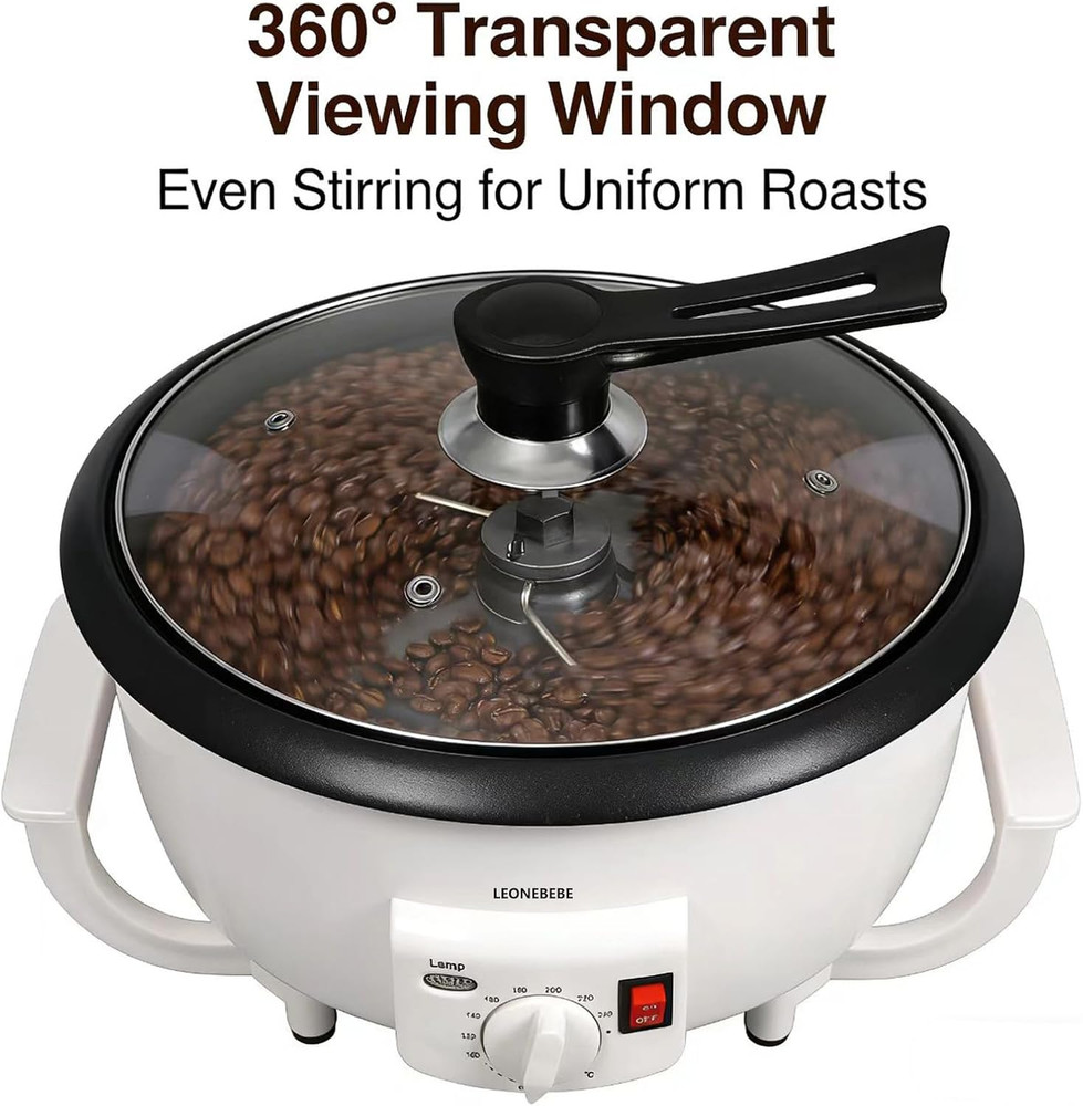 Beginner Electric Coffee Bean Roaster Machine - 750G Capacity for Nuts & More