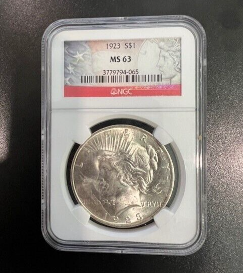 1923-P | PEACE SILVER DOLLAR | NGC MS63 | BLAST WHITE | AAA