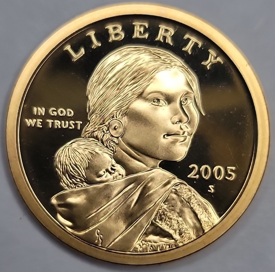 2005 S Gem Proof DCAM Native American Sacagawea Dollar