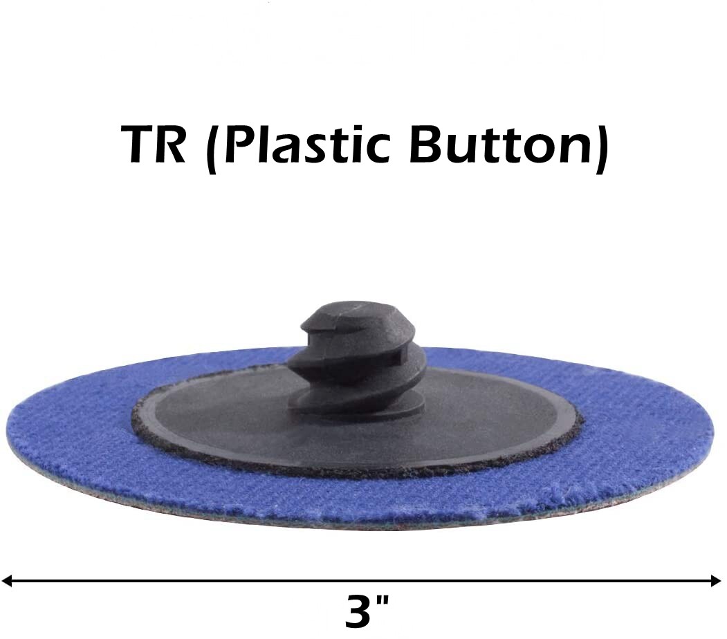 25 Pack 3 inch Roll Lock Disc 80 Grit Die Grinder Sanding Disc for Surface Strip