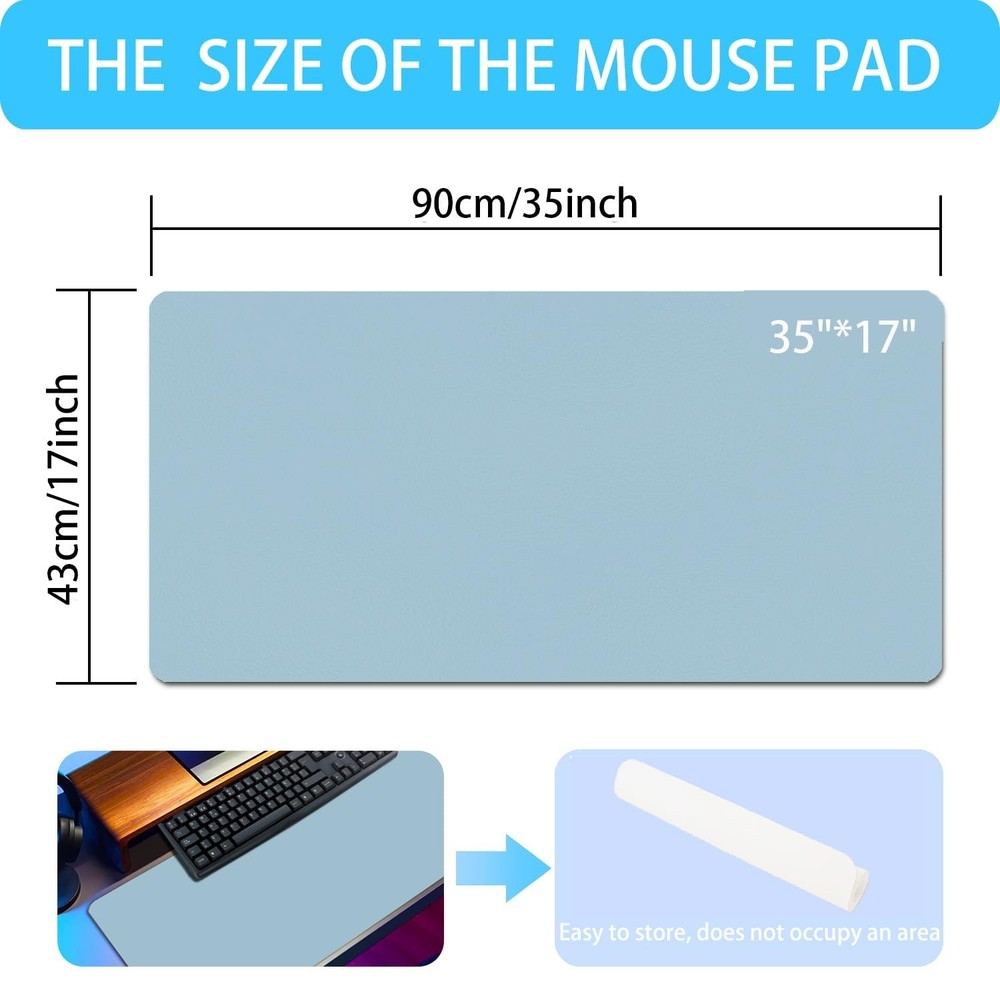 Erasable writable(Frontside) Table mat,Dual Sided Desk Mat, Large Mouse Pad, ...