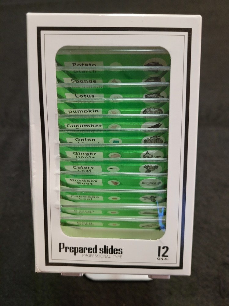 STEM Science 48pc Color-coded Prepared Plastic Microscope Slides w/ Butterfly