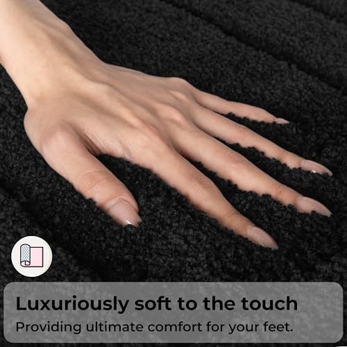 Bathroom Rugs Sets 2 Piece, Super Soft Absorbent Microfiber Bath Mats for