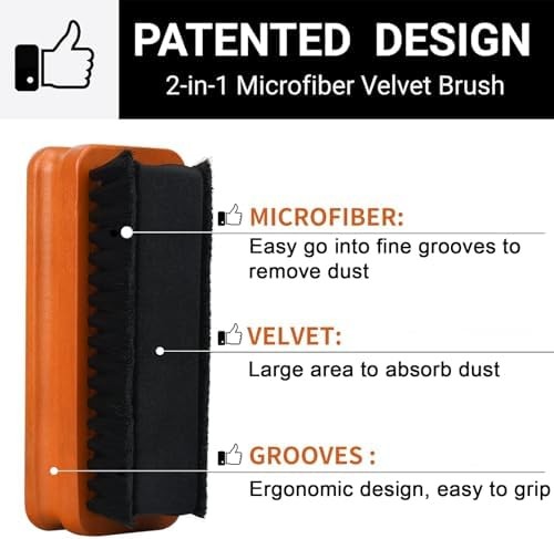 Vinyl record cleaner kit brush liquid stylus