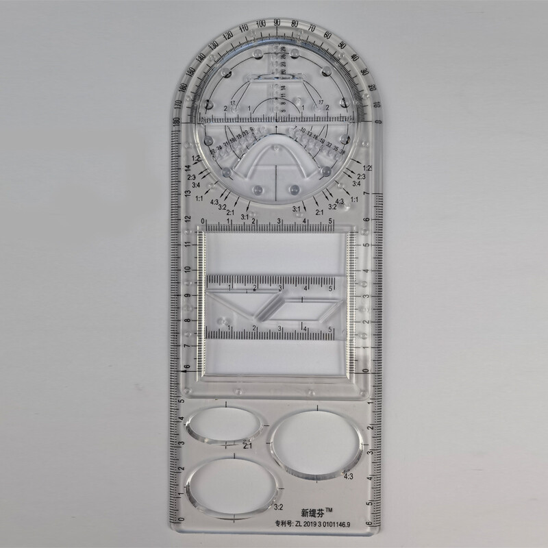 Multifunctional Ruler Geometric Drawing Template Measuring Drafting Tools NEW